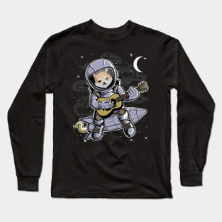 Astronaut Guitar Dogelon Mars ELON Coin To The Moon Crypto Token Cryptocurrency Blockchain Wallet Birthday Gift For Men Women Kids Long Sleeve T-Shirt